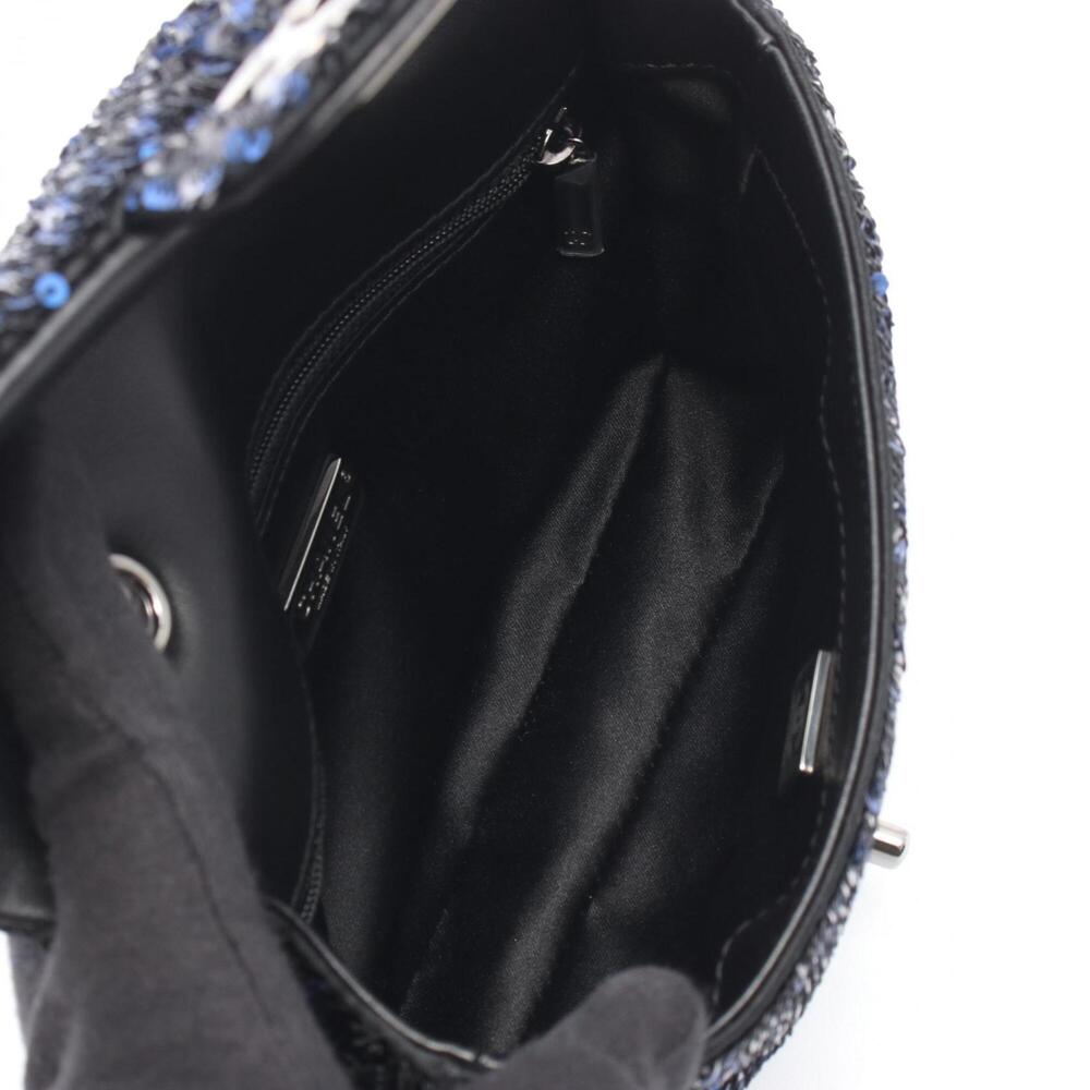 Chanel Mini Matelassé 20 Shoulder Bag/Handbag, Leather, Sequins, Women's, Blu... - Picture 3 of 7